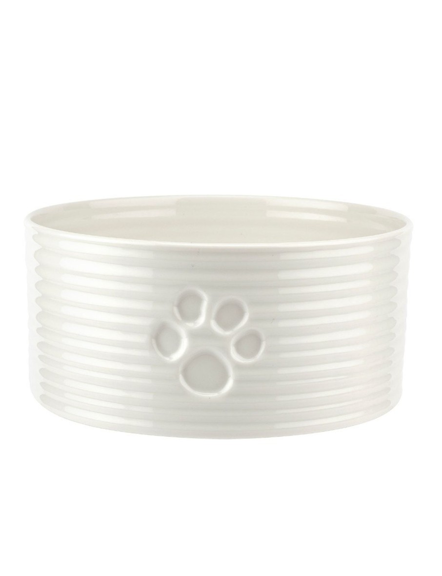 White Porcelain Large Pet Bowl Clearance