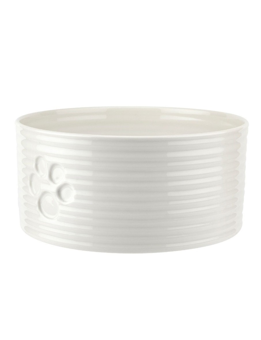 White Porcelain Large Pet Bowl Clearance