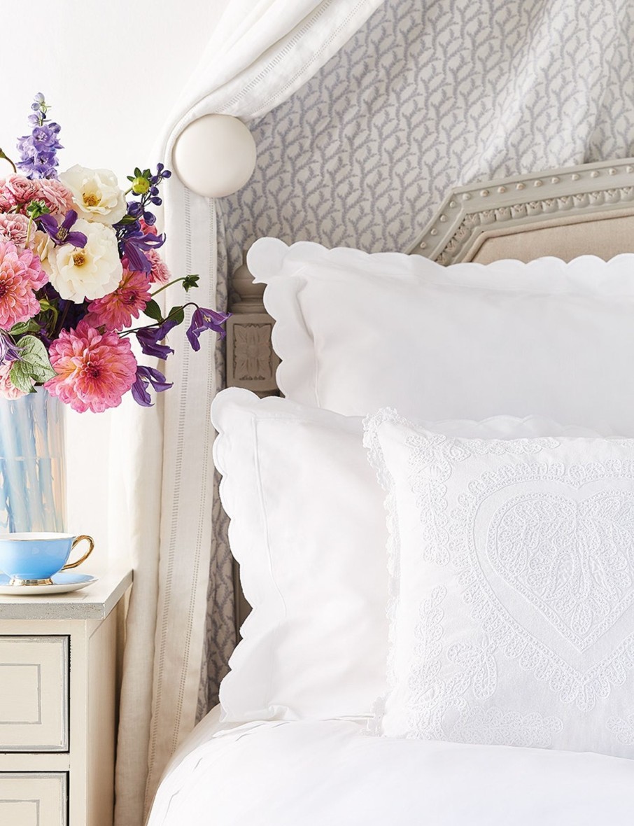 Sophie Conran - White Scalloped Bed Linen Collection Clearance