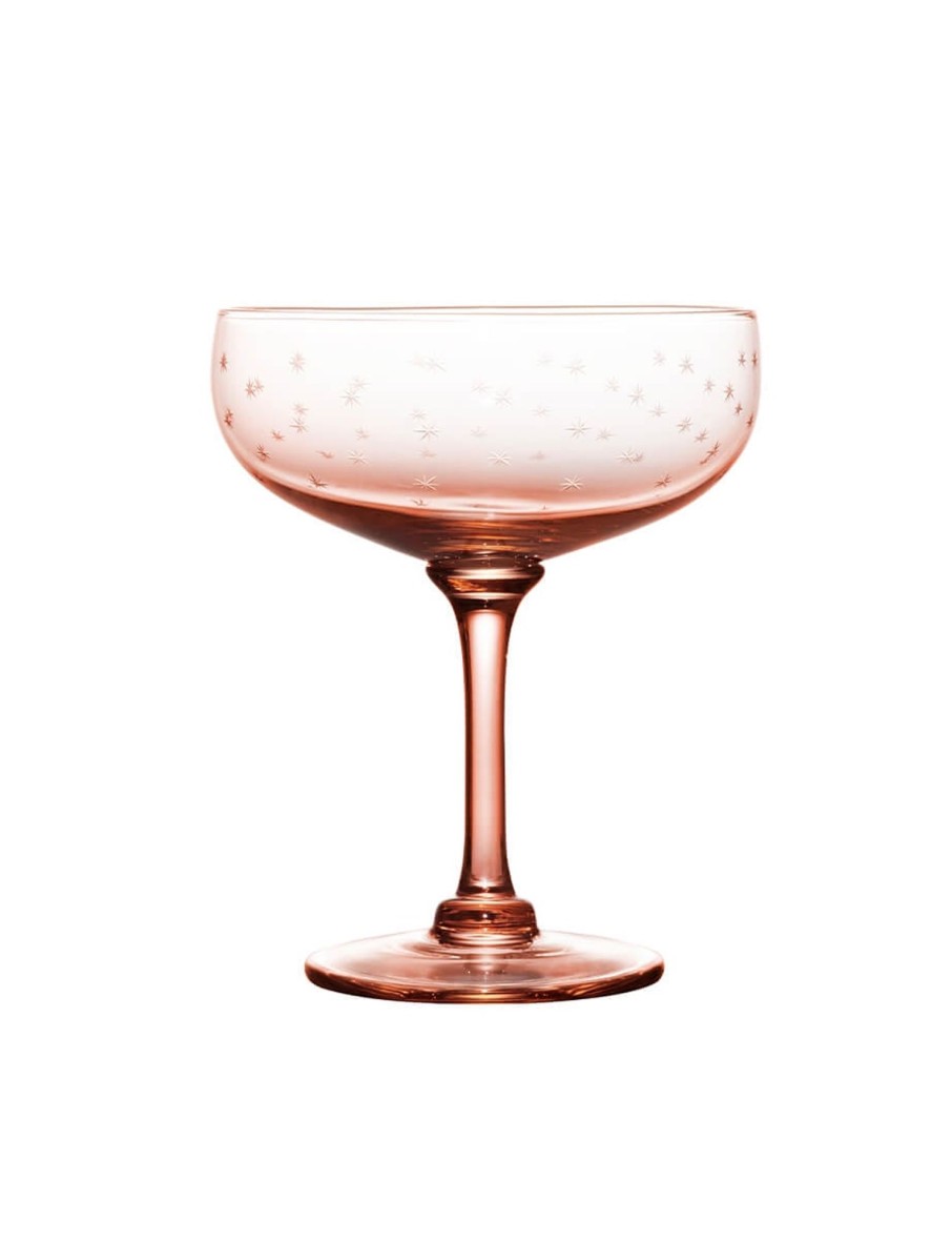 Four Rose Cocktail Glasses With Stars Design Wholesale