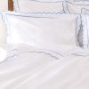 Blue Scalloped Super King Size Pillowcase Wholesale