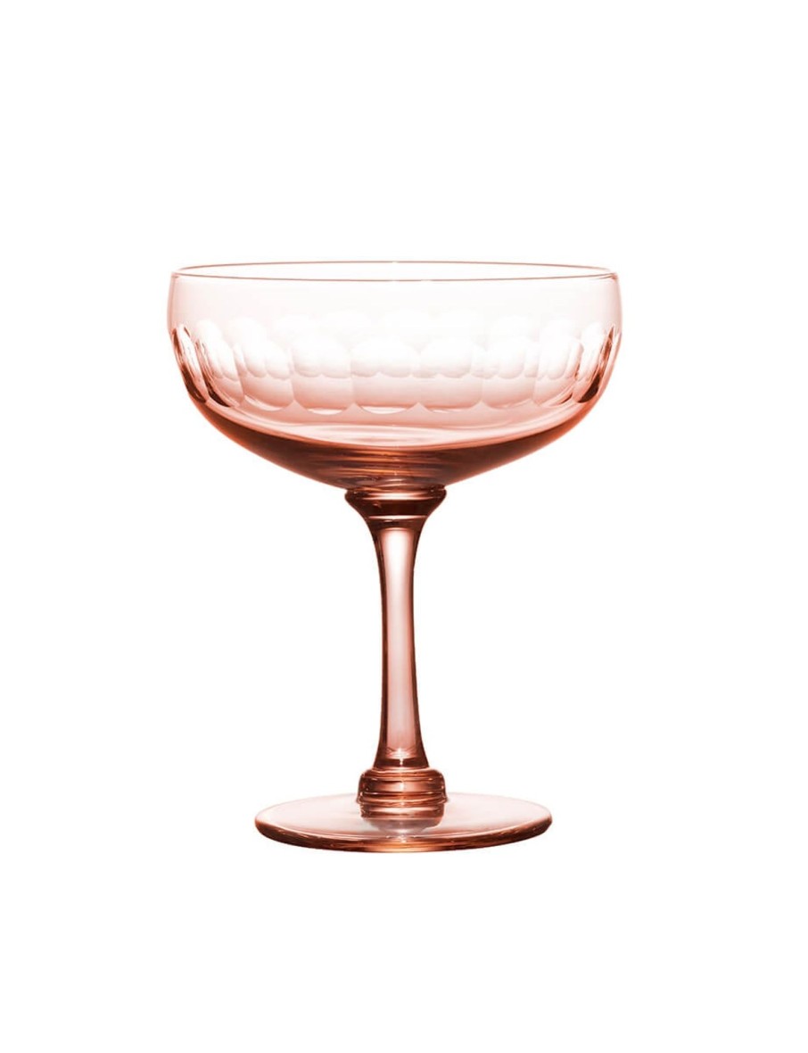 Four Rose Cocktail Glasses With Lens Design Hot