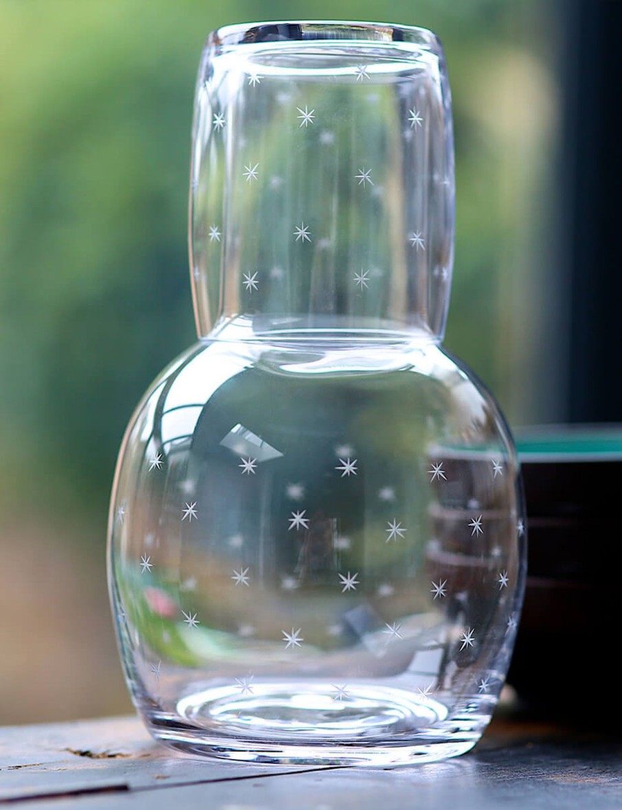 Carafe And Glass With Stars Design Online