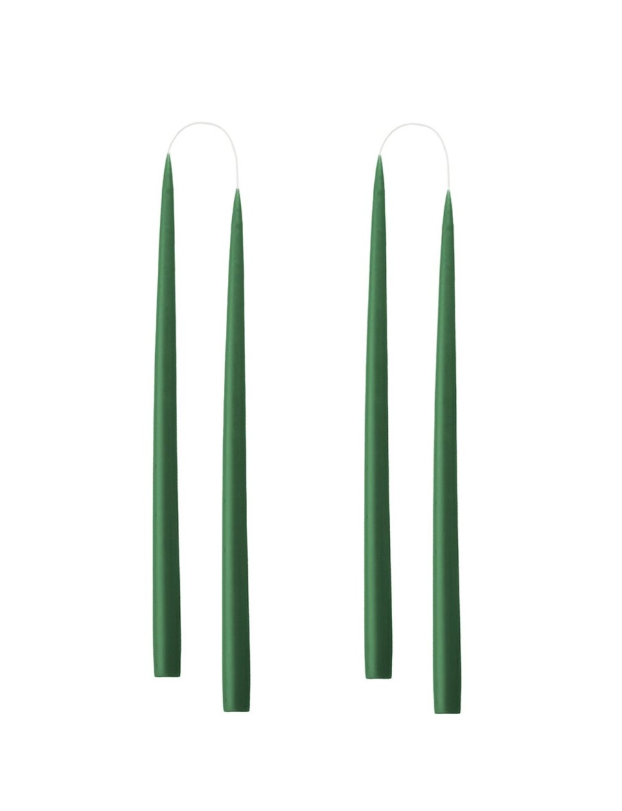 Hand Dipped Taper Candles 35Cm - 4 Per Gift Box - Bottle Green Hot