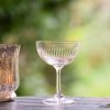 Two Champagne Saucers With Spears Design Hot