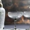 Four Smoky Cocktail Glasses With Ovals Design Online