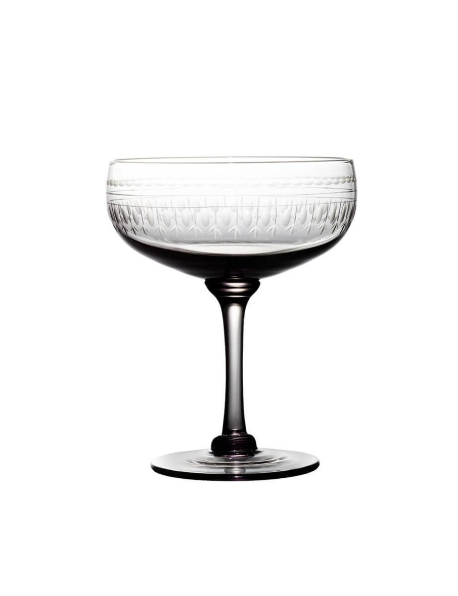 Four Smoky Cocktail Glasses With Ovals Design Online