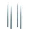 Hand Dipped Taper Candles 35Cm - 4 Per Gift Box - Blue Grey New