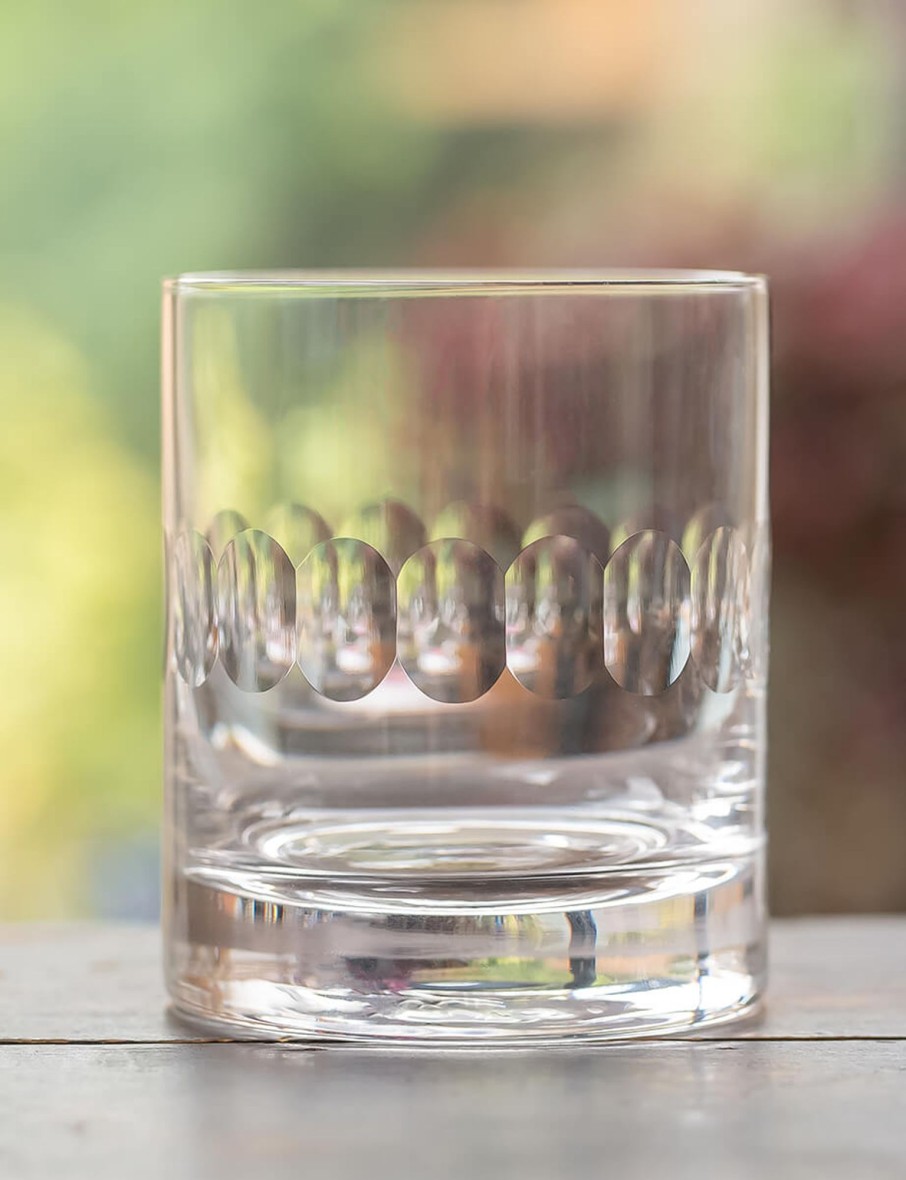 Two Whisky Glasses With Lens Design Clearance