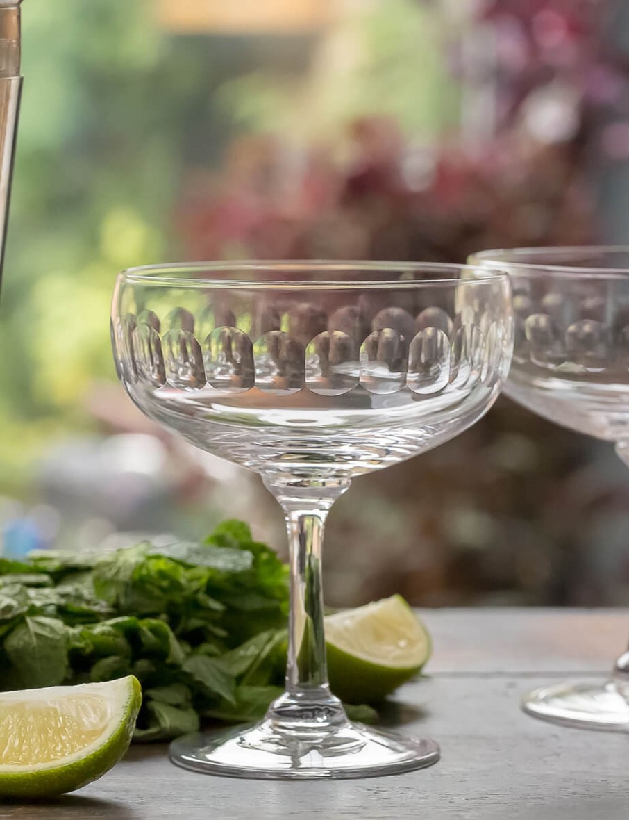 Four Cocktail Glasses With Lens Design Best