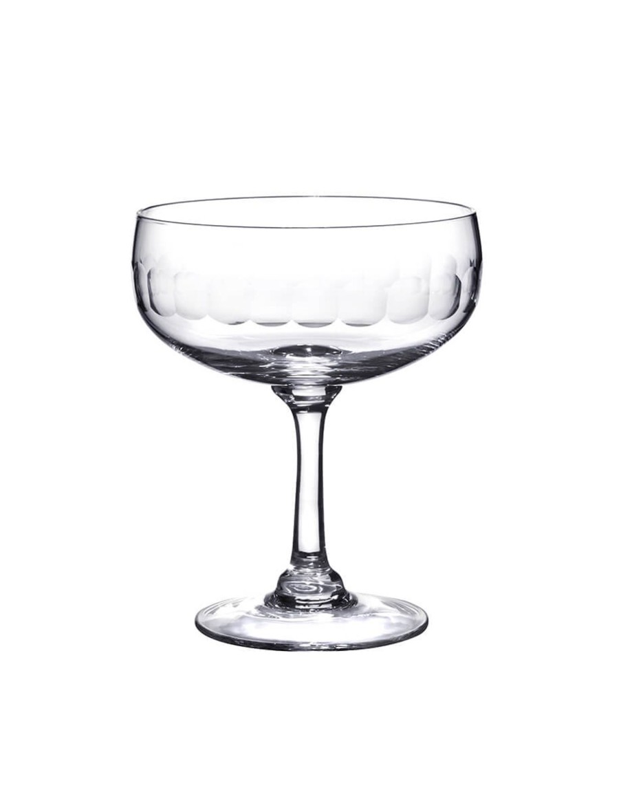 Four Cocktail Glasses With Lens Design Best