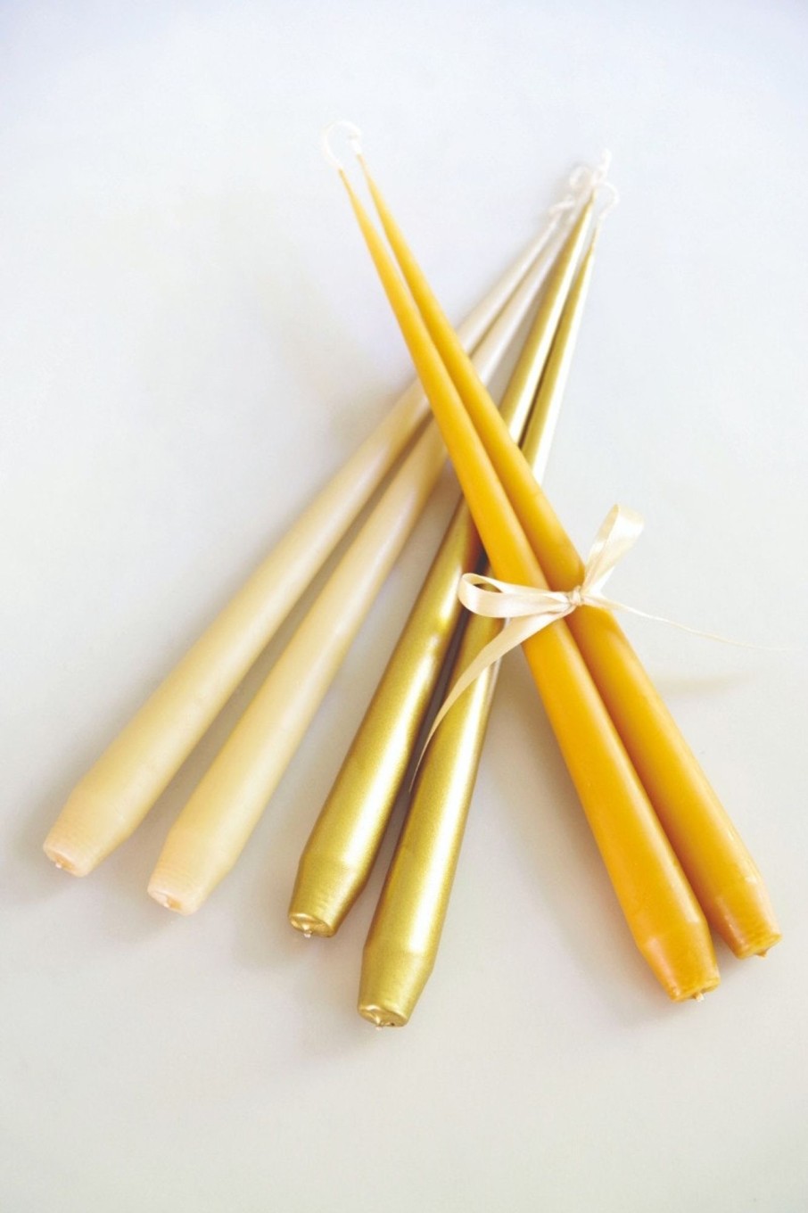 Gold Tapered Candles Hot