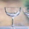 Two Champagne Saucers With Stars Design New