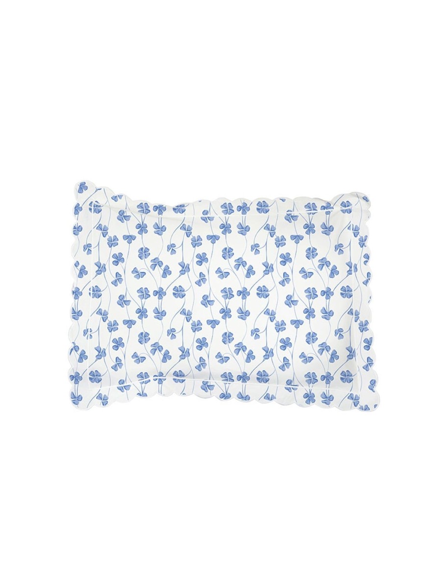 Blue Clover Scalloped Oxford Pillowcase (Single Unit) Best