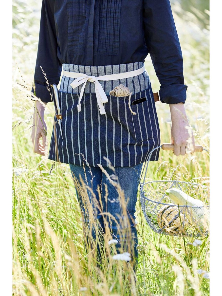 Sophie Conran - Blue Ticking Gardener'S Apron Wholesale