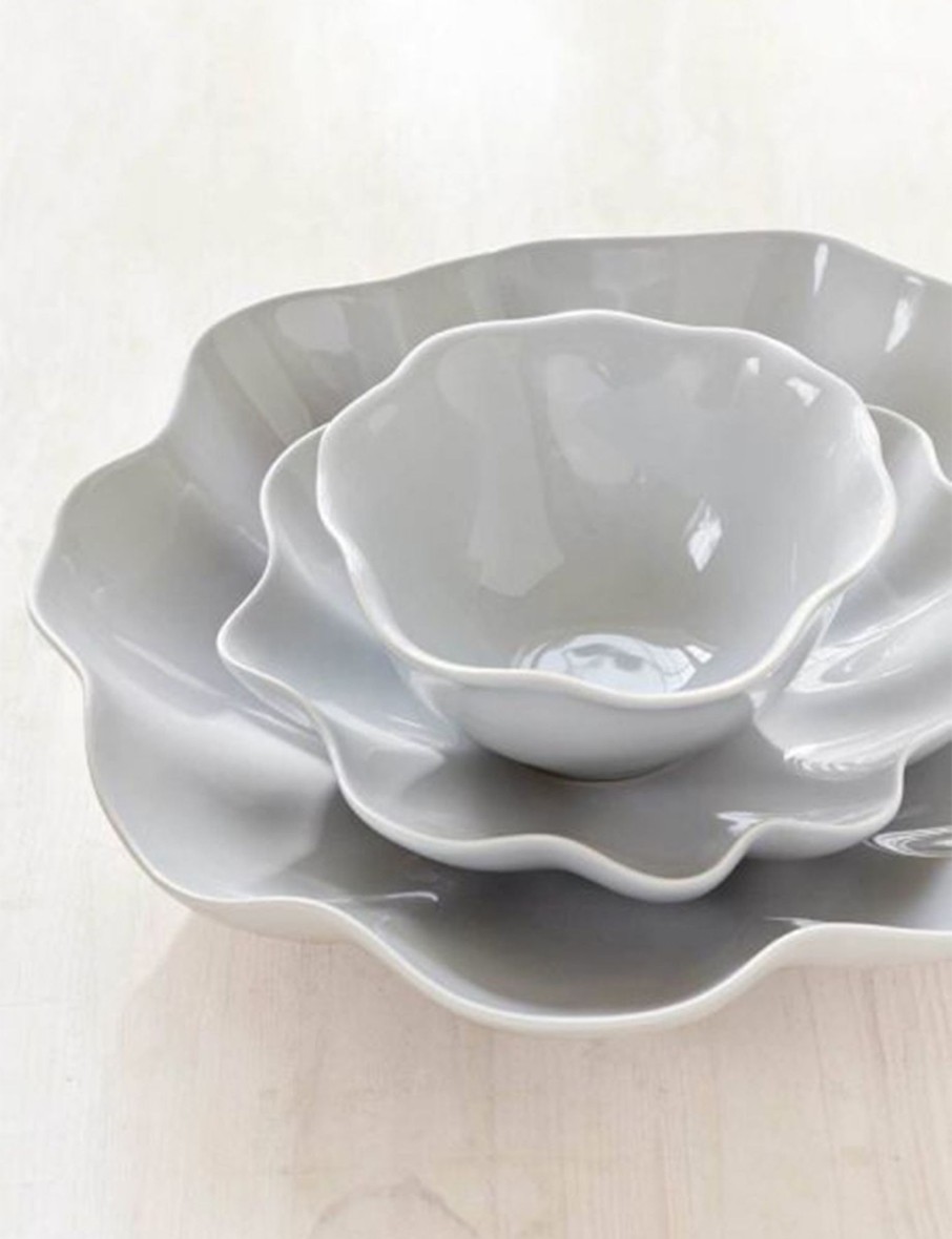 Grey Floret Medium Serving Bowl Clearance