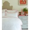 Red Scalloped Emperor Duvet Cover New