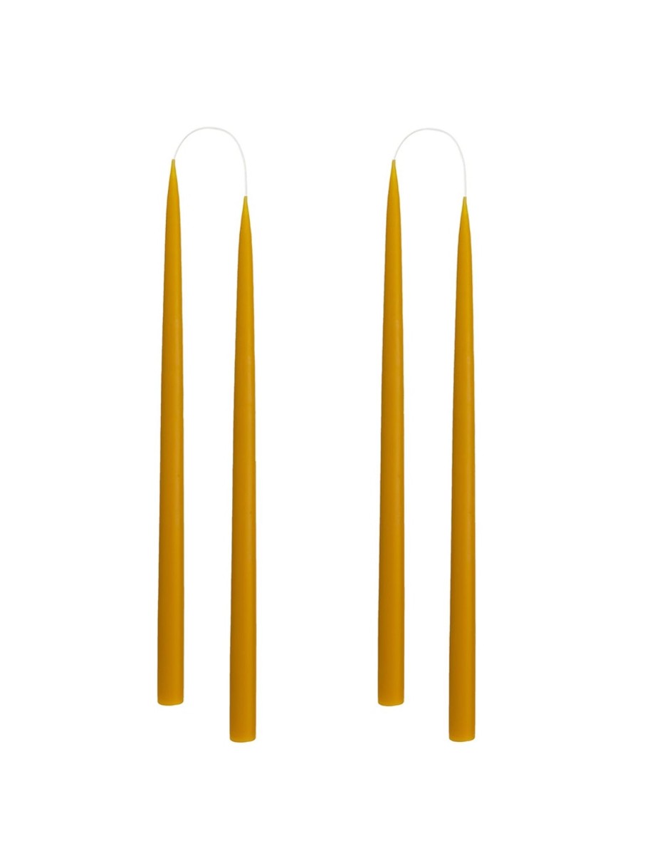 Hand Dipped Taper Candles 35Cm - 4 Per Gift Box - Honey New