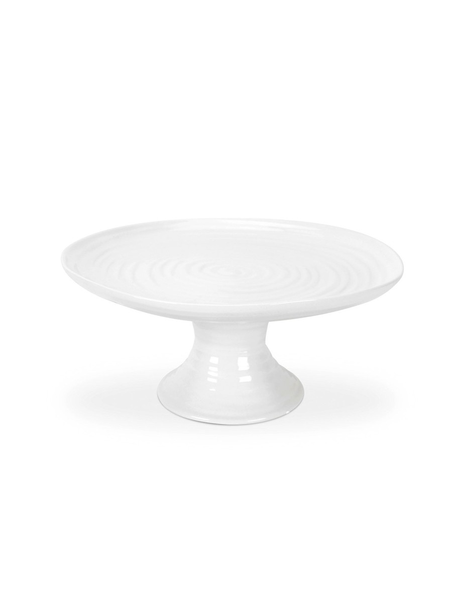 White Porcelain Small Footed Cake Plate Online