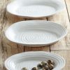 White Porcelain Oval Plates New