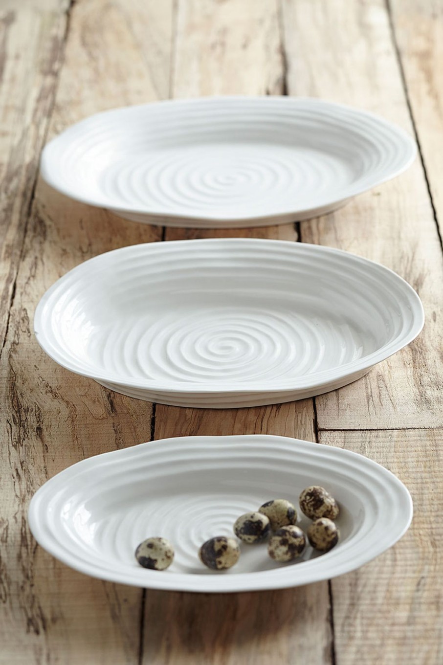 White Porcelain Oval Plates New