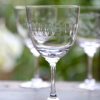 Two Wine Glasses With Lens Design Best