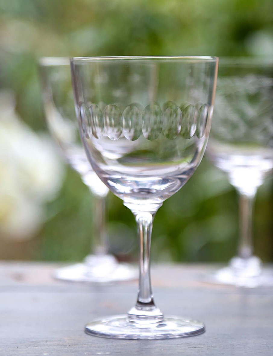 Two Wine Glasses With Lens Design Best