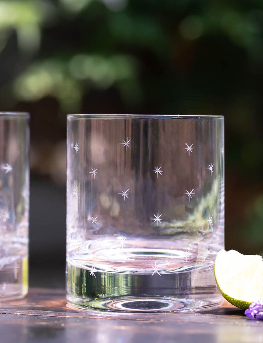 Two Whisky Glasses With Stars Design Wholesale