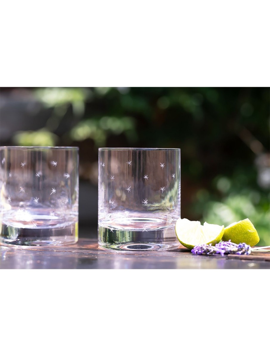 Two Whisky Glasses With Stars Design Wholesale