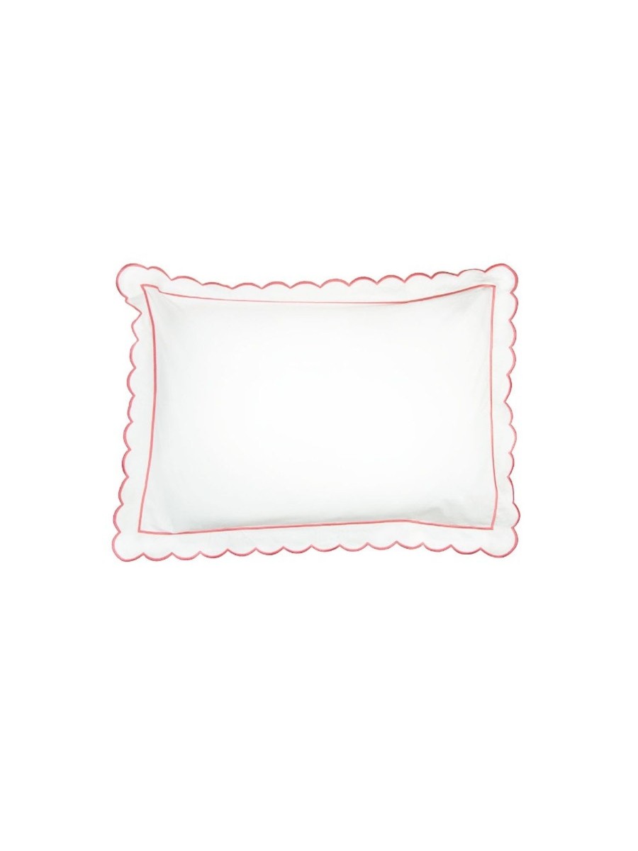 Coral Scalloped Super King Size Pillowcase Wholesale