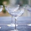 Six Champagne Saucers With Ovals Design Online