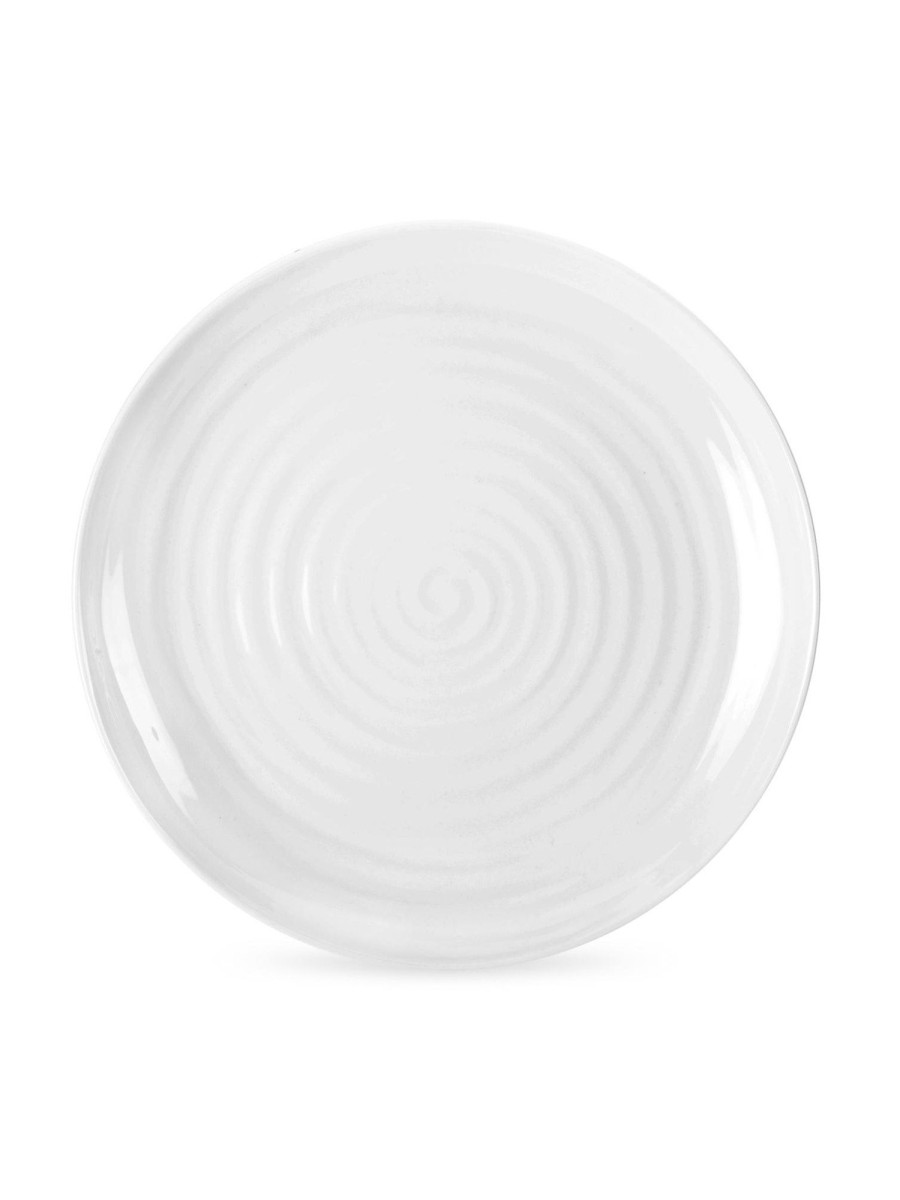 White Porcelain Coupe Buffet Plate - Set Of Four Clearance