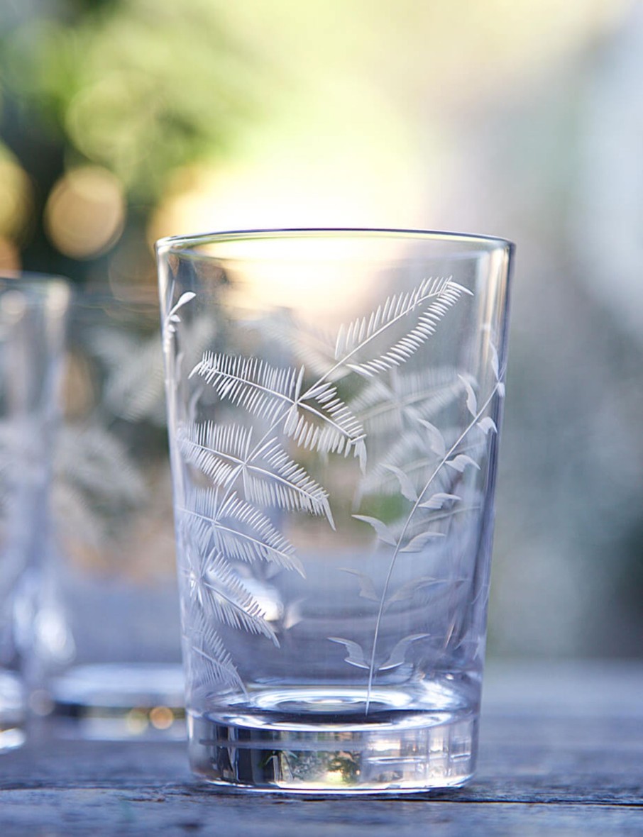 Six Tumblers With Fern Design Online