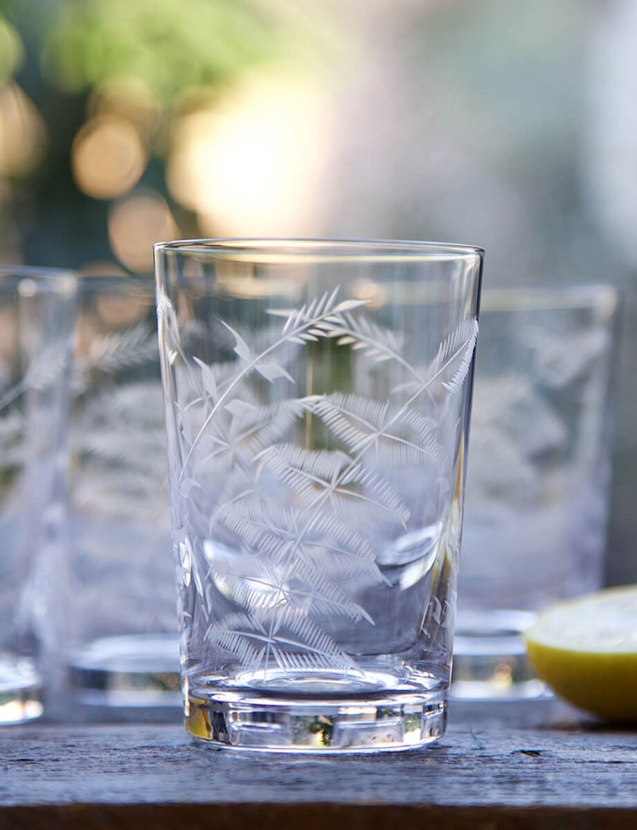 Six Tumblers With Fern Design Online