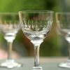 Six Liqueur Glasses With Lens Design New