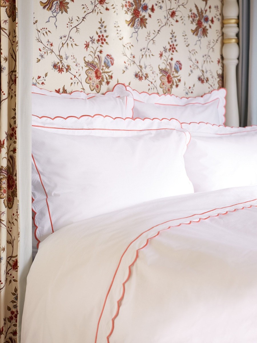 Coral Scalloped Bed Linen Collection Wholesale