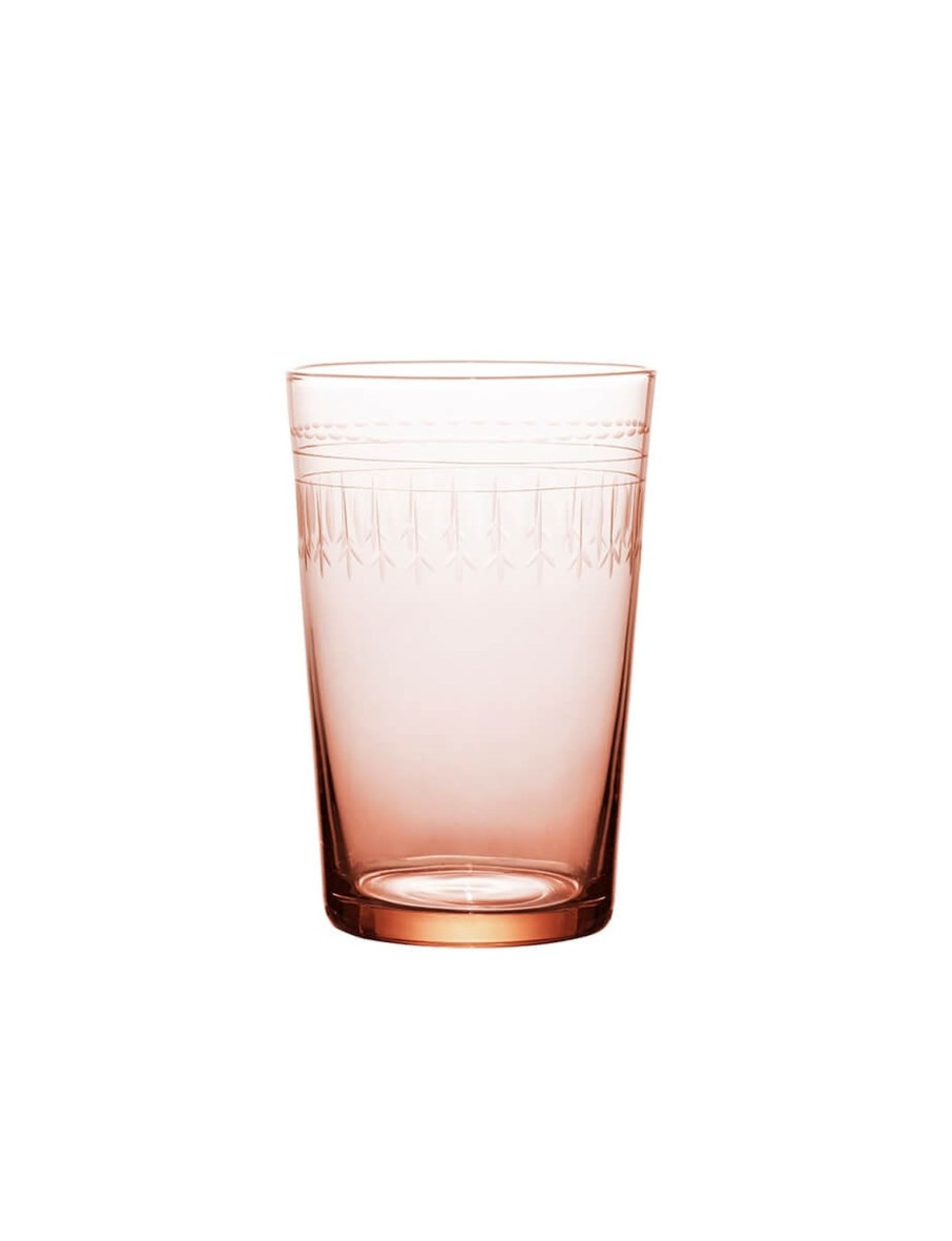 Four Rose Tumblers With Ovals Design Hot