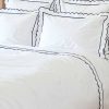 Navy Scalloped Edge Square Pillowcase Best