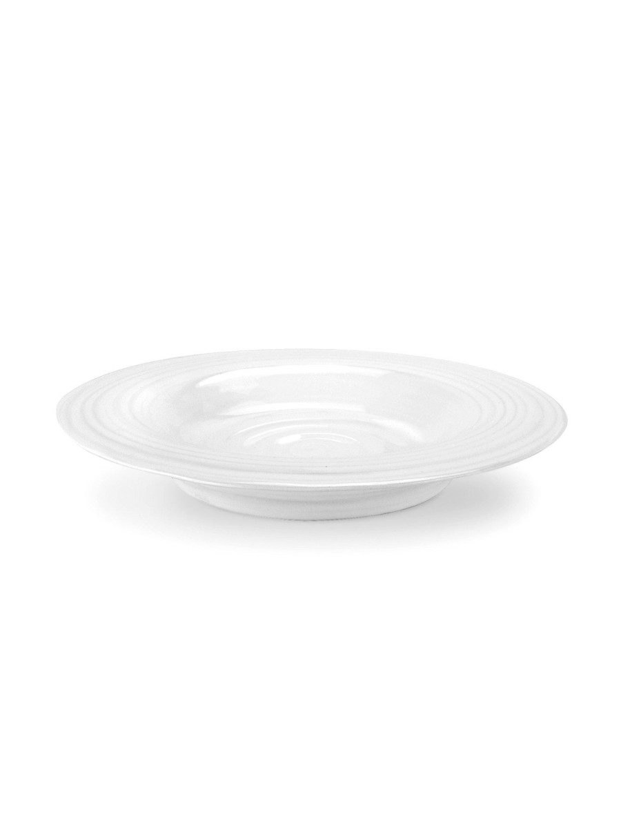 White Porcelain Rimmed Soup Plate - Set Of Four Best