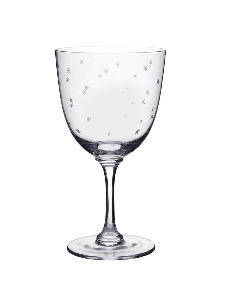 Two Wine Glasses With Stars Design New