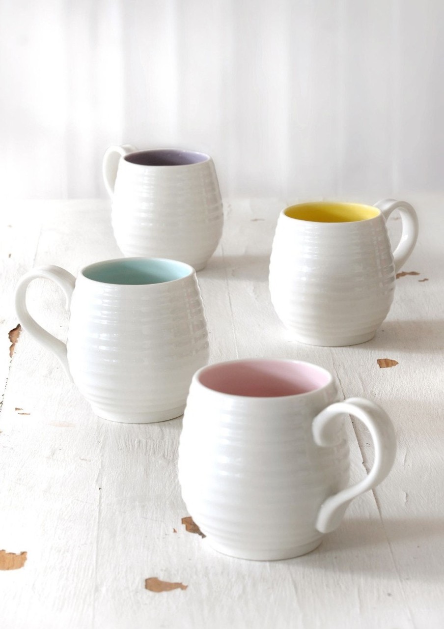 Pink Honey Pot Mug - Set Of Four Clearance