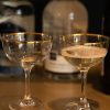 Six Champagne Saucers With Gold Rims Wholesale