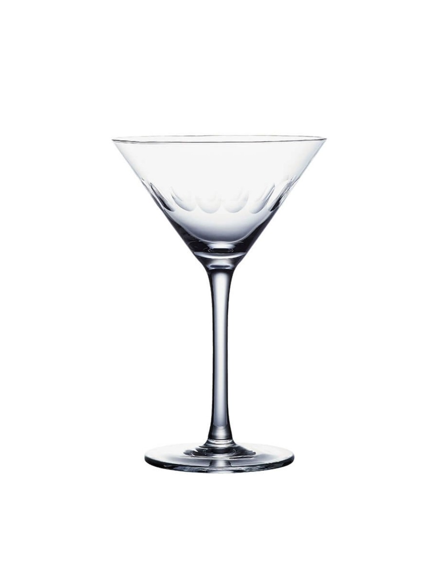 Two Martini Glasses With Lens Design Hot