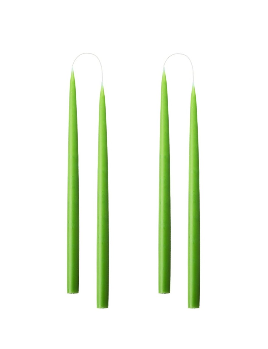 Hand Dipped Taper Candles 35Cm - 4 Per Gift Box - Light Green New