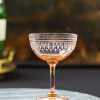 Four Rose Champagne Saucers With Ovals Design Best