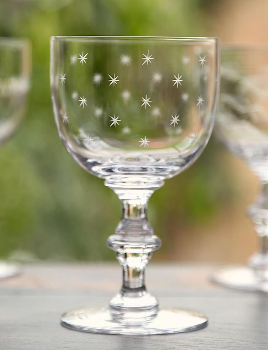 Four Wine Goblets With Stars Design Online