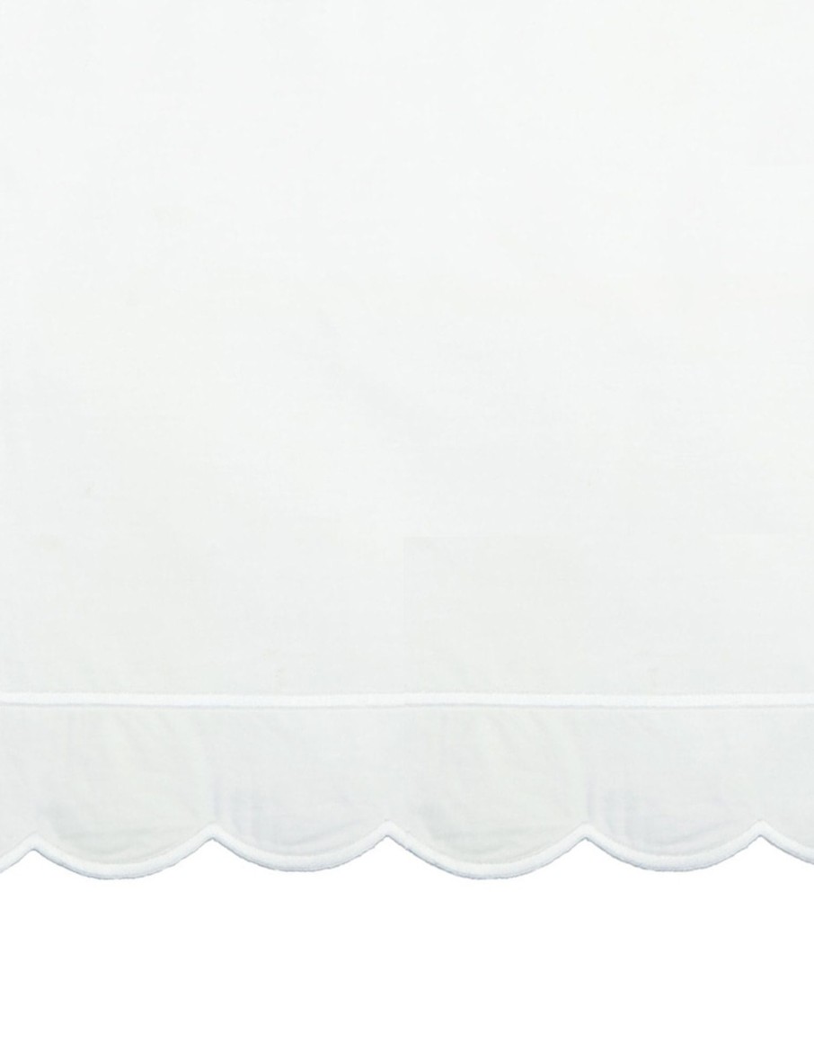 White Scalloped Flat Sheet Online