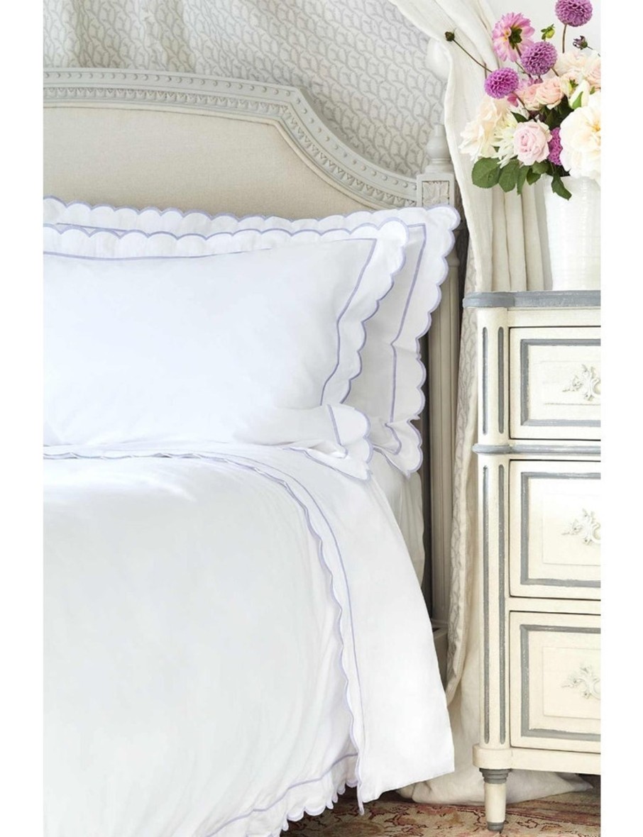 Lilac Scalloped Emperor Duvet Cover Wholesale