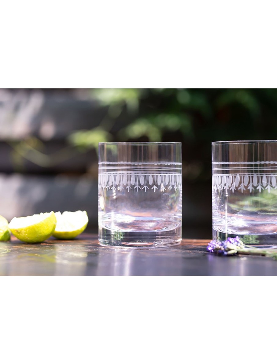 Two Whisky Glasses With Ovals Design Wholesale