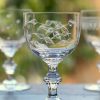 Four Wine Goblets With Fern Design Wholesale